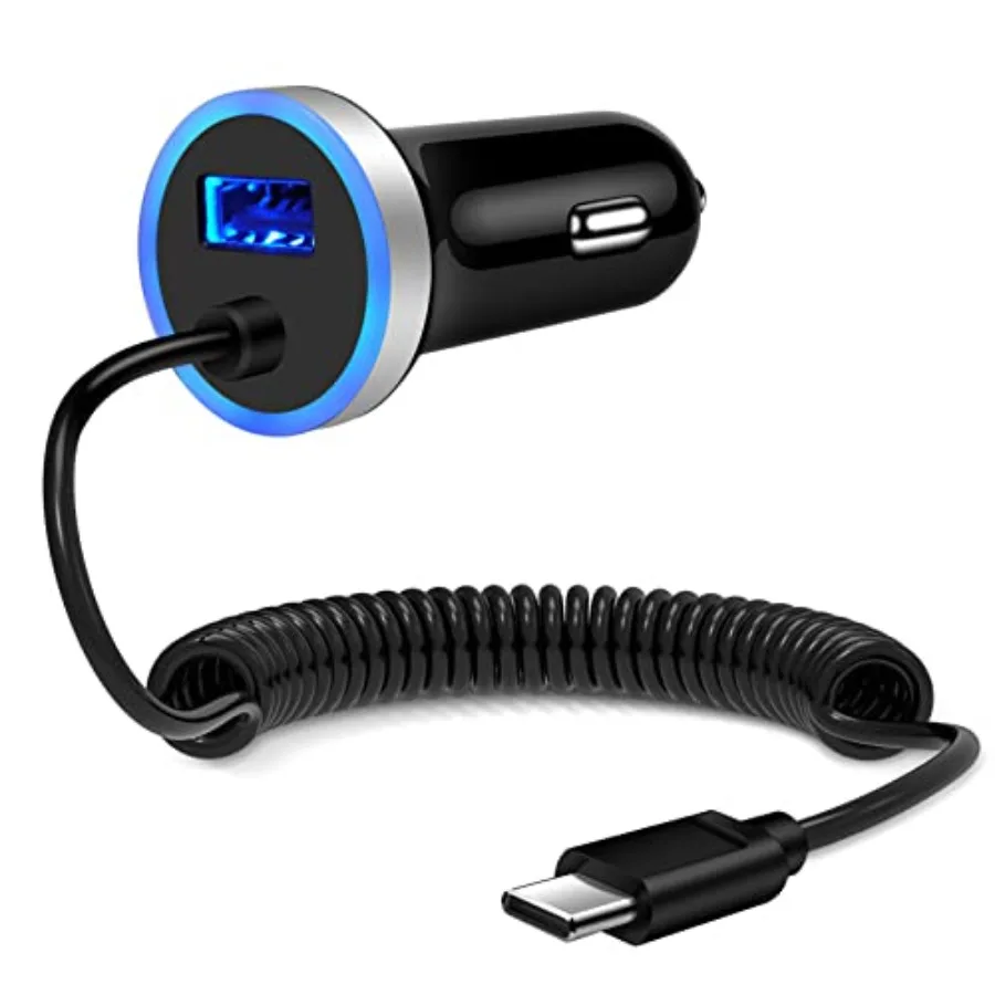 USB C Car Charger, 3.4A Fast Car Charging Lighter Adapter+3ft Type C Coiled Cable for Samsung Galaxy S26 S25 S24 S23 A57 A37 A1
USB C Car Charger, 3.4A Fast Car Charging Lighter Adapter+3ft Type C Coiled Cable for Samsung Galaxy S26 S25 S24 S23 A57 A37 A1