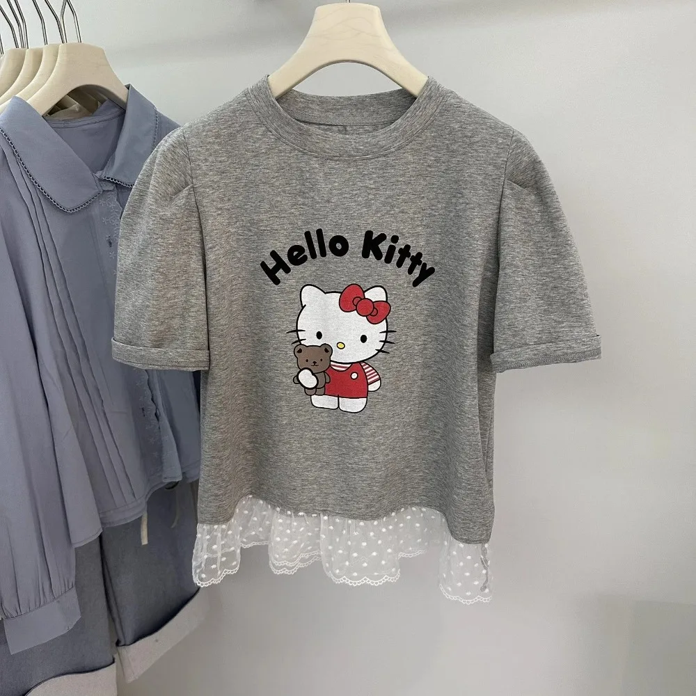 Sweet Hello Kitty Anime Kawaii Sanrio Ins Fashion Short Sleeved T-shirt Cute Kt Cat Summer Round Neck Top Hoodie Clothes Gifts
Sweet Hello Kitty Anime Kawaii Sanrio Ins Fashion Short Sleeved T-shirt Cute Kt Cat Summer Round Neck Top Hoodie Clothes Gifts