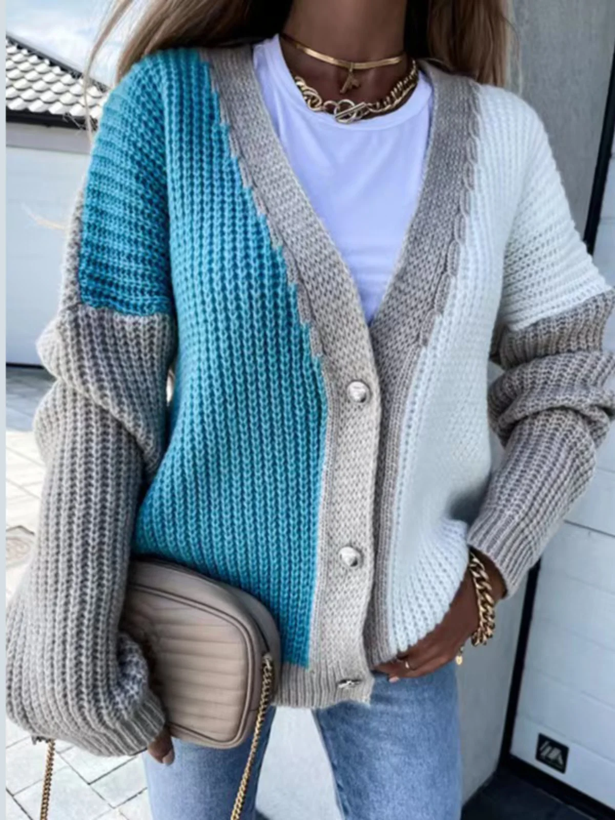 Autumn Winter Loose V-Ne Long Sve Sweater Cardigan Outerwear Color Blo Knitted Top Trendy Women's Faion Premium Quali
Autumn Winter Loose V-Ne Long Sve Sweater Cardigan Outerwear Color Blo Knitted Top Trendy Women's Faion Premium Quali