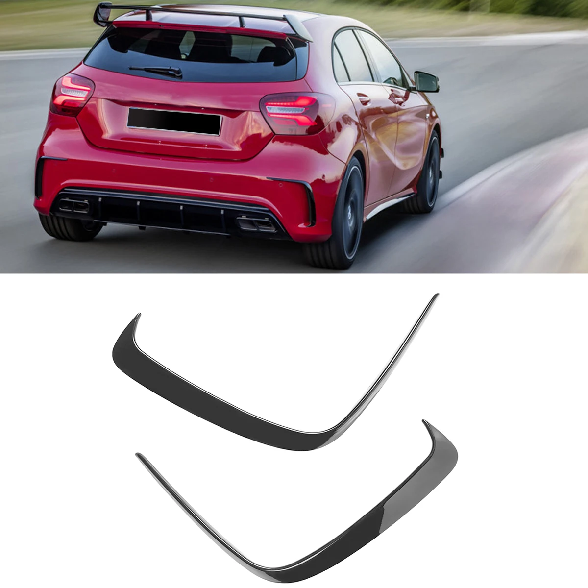 2pcs Black Rear Bumper Splitter Canards Vent For Mercedes Benz W176 A200 A250 A45 AMG Hatchback Sport 2013-2018 Car Accessories
2pcs Black Rear Bumper Splitter Canards Vent For Mercedes Benz W176 A200 A250 A45 AMG Hatchback Sport 2013-2018 Car Accessories