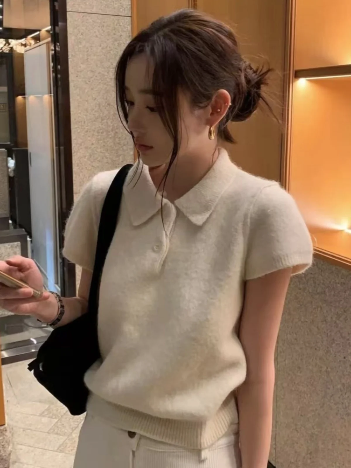 Ele ort Sve Ne Knitwear Women's Faion Spring 2025 Sli mat Korean Sle Loose Fit Color
Ele ort Sve Ne Knitwear Women's Faion Spring 2025 Sli mat Korean Sle Loose Fit Color