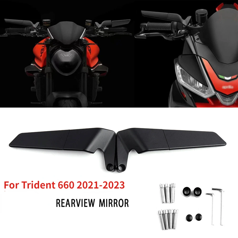 Rearview Mirror For Trident 660 Adjustable Side Mirrors Stealth Wind Wing Rear View Sports Wing Mirror Retroviseur Moto
Rearview Mirror For Trident 660 Adjustable Side Mirrors Stealth Wind Wing Rear View Sports Wing Mirror Retroviseur Moto