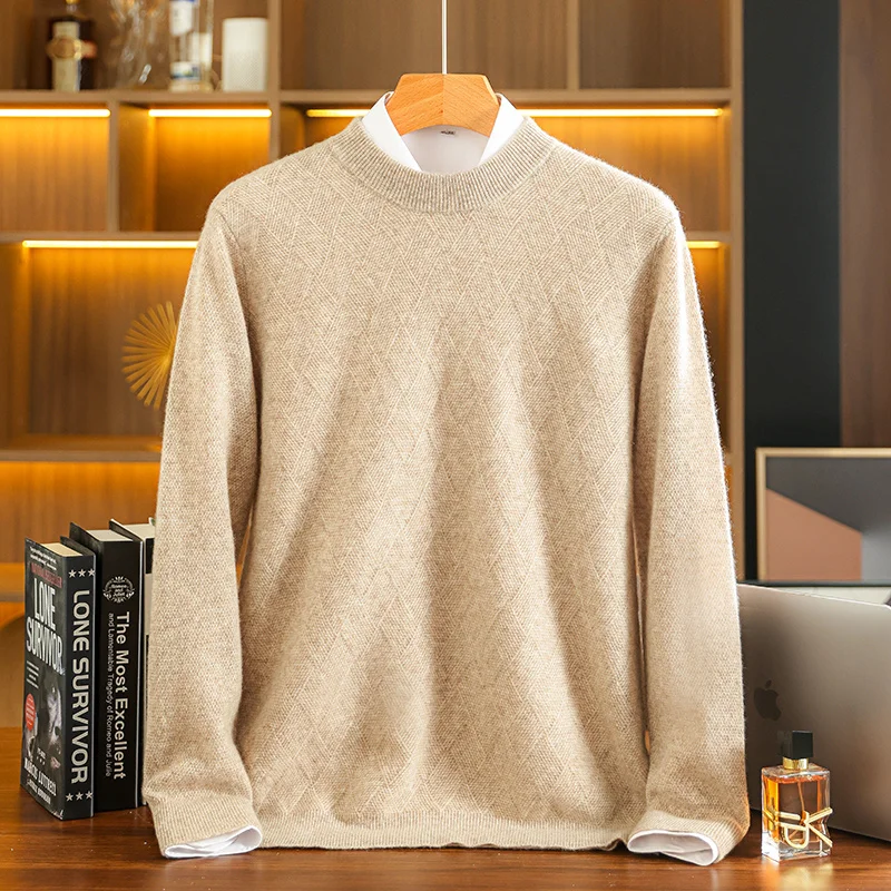 2025 High Quality Men's Cashmere Sweater Classic Round Neck Sweater Soft and Comfortable Business Casual 35% Cashmere Pullover
2025 High Quality Men's Cashmere Sweater Classic Round Neck Sweater Soft and Comfortable Business Casual 35% Cashmere Pullover
