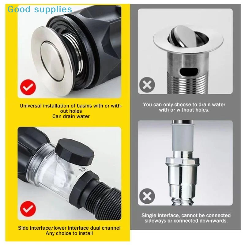 Stainless Steel Washbasin Washbasin Sink Wall Drainage Pipe Universal Flip Kitchen Bathroom Accessories Anti Odor Drainage Pipe
Stainless Steel Washbasin Washbasin Sink Wall Drainage Pipe Universal Flip Kitchen Bathroom Accessories Anti Odor Drainage Pipe