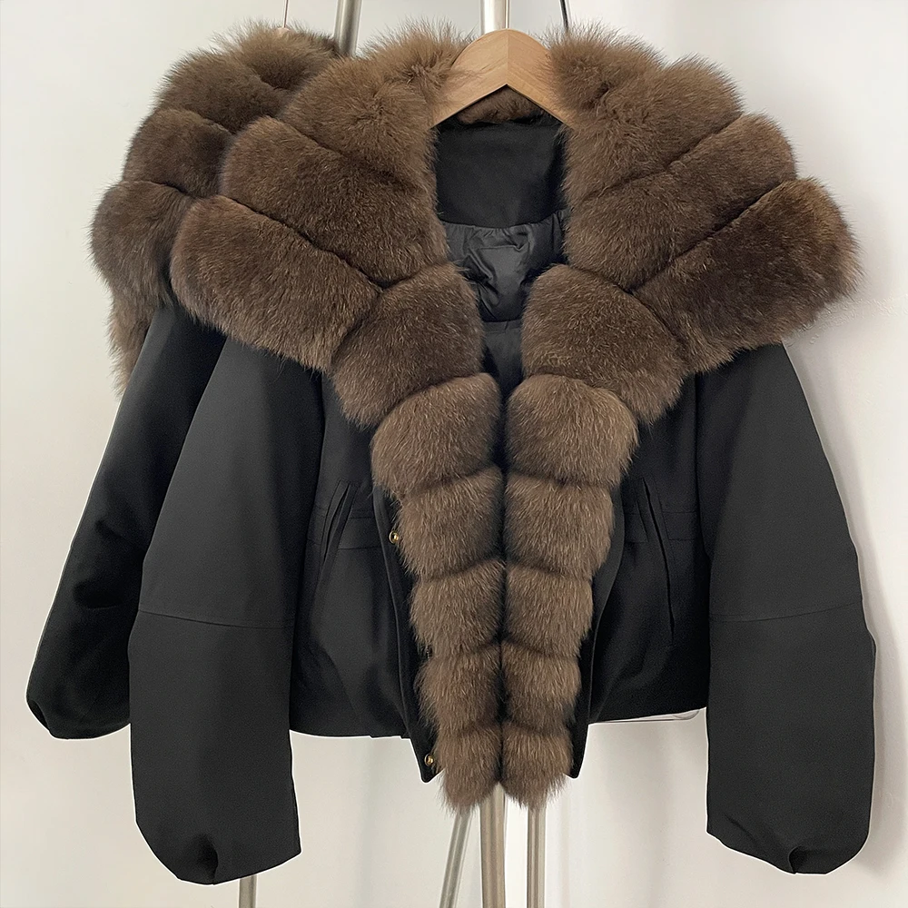 Reality Fur Coat Clothes for Women Short Thickened Warm Natural Fur Collar Down Coat Female New Winter Long Sleeve Puffer Jacket
Reality Fur Coat Clothes for Women Short Thickened Warm Natural Fur Collar Down Coat Female New Winter Long Sleeve Puffer Jacket