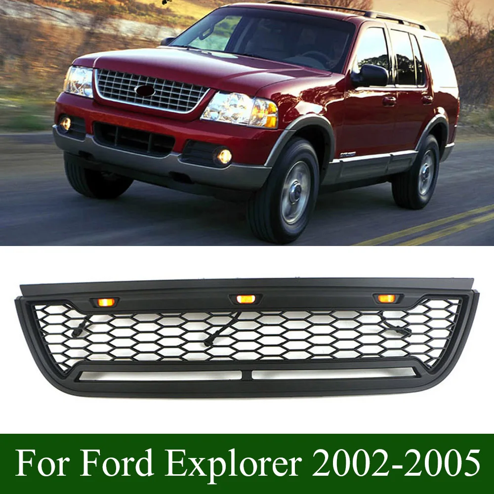 For Ford Explorer 2002-2005 Bumper Trims Cover Exterior Radiator Grill Matte Black LED Grille With Letter And Light Bar Fit
For Ford Explorer 2002-2005 Bumper Trims Cover Exterior Radiator Grill Matte Black LED Grille With Letter And Light Bar Fit