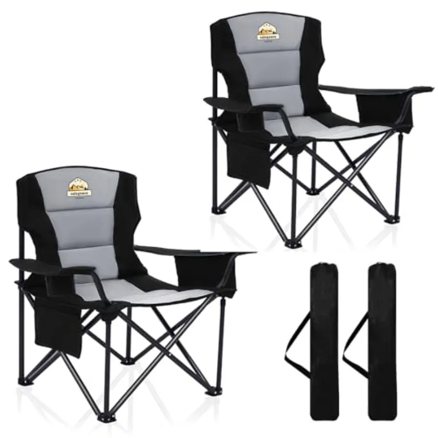 Oversized Camping Chairs 2 Pack - 450lbs Support Heavy Duty Folding Camp Chair Wide Portable Outside Collapsible Chairs with Ca
Oversized Camping Chairs 2 Pack - 450lbs Support Heavy Duty Folding Camp Chair Wide Portable Outside Collapsible Chairs with Ca
