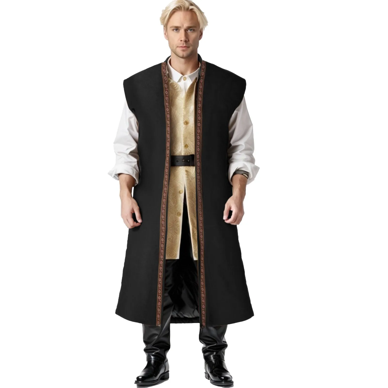 Men Medieval Coat Pirate Jacket Halloween Cloak Renaissance Garment Ren faires Costume
Men Medieval Coat Pirate Jacket Halloween Cloak Renaissance Garment Ren faires Costume