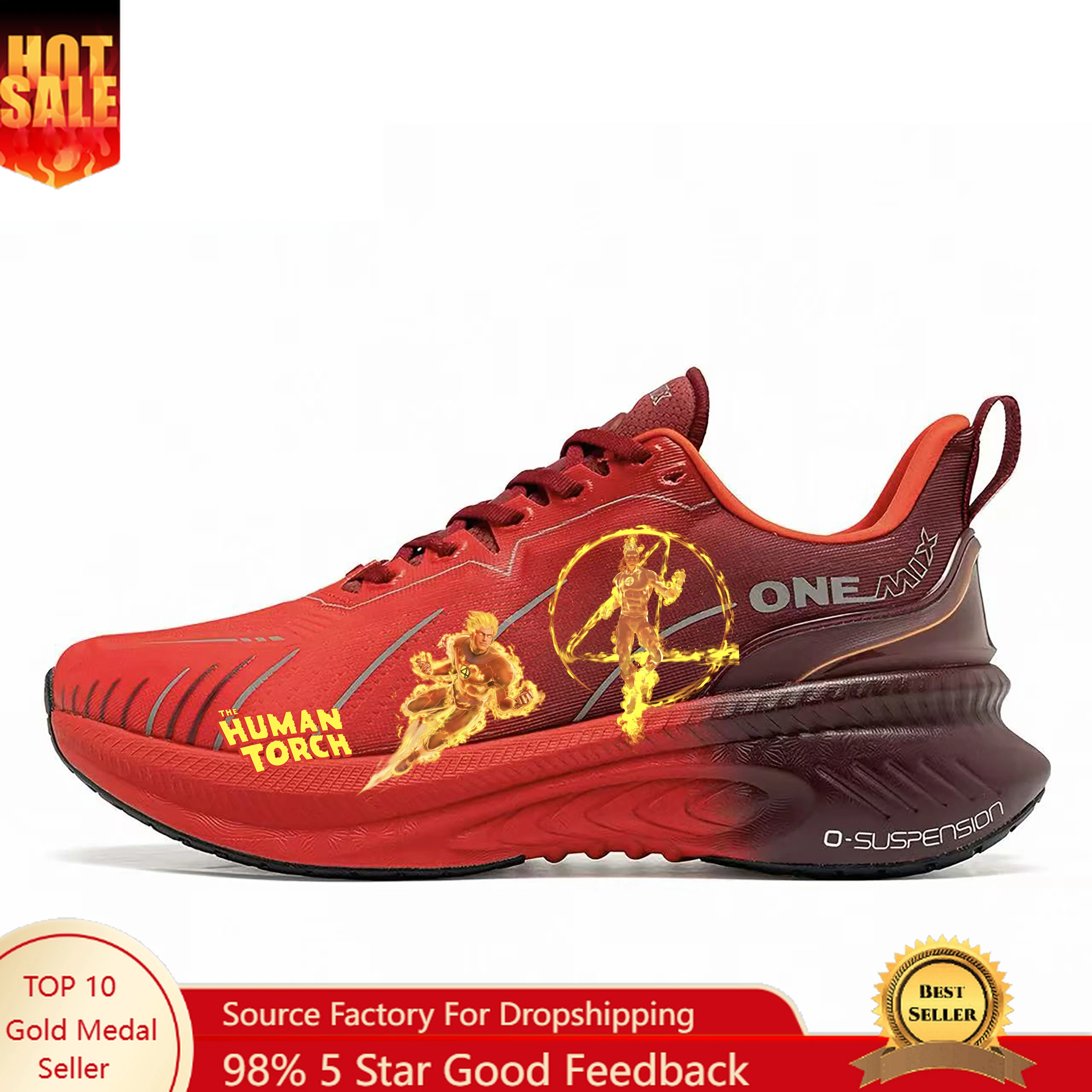 ONEMIX Marvel Human Torch Road Running Shoes Mens Womens Air Cushion Outdoor Sport Shoes Trainers Male Customized Cushion Shoe
ONEMIX Marvel Human Torch Road Running Shoes Mens Womens Air Cushion Outdoor Sport Shoes Trainers Male Customized Cushion Shoe