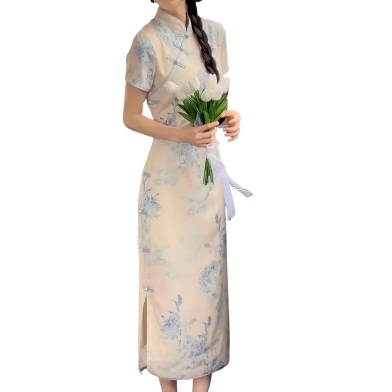  Новое платье Cheongsam в китайском стиле — современный приталенный крой, элегантный традиционный наряд для женщин, повседневное носимое платье средней длины
Новое платье Cheongsam в китайском стиле — современный приталенный крой, элегантный традиционный наряд для женщин, повседневное носимое платье средней длины