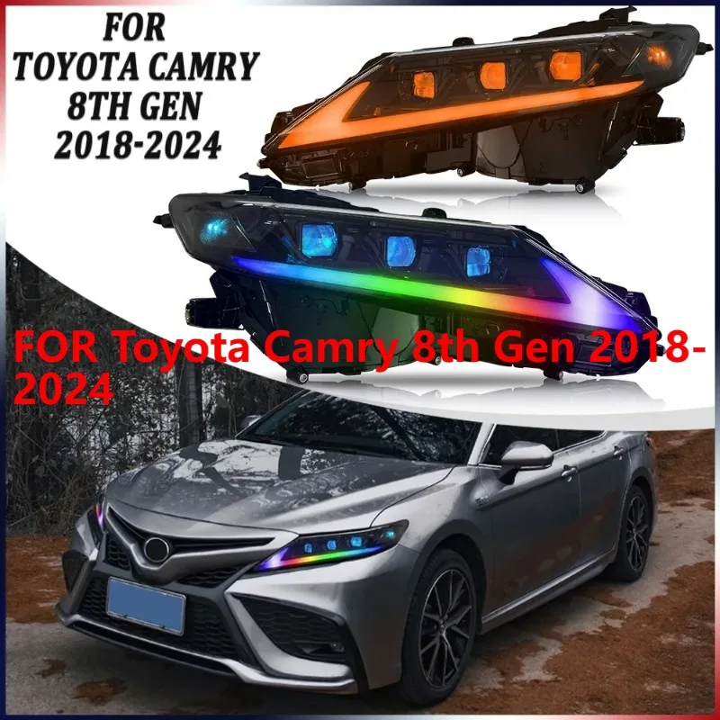 For Toyota Camry 8th Gen 2018-2024 1Set RGB LED Headlights Assembly Front Head Lamps Upgrade
For Toyota Camry 8th Gen 2018-2024 1Set RGB LED Headlights Assembly Front Head Lamps Upgrade