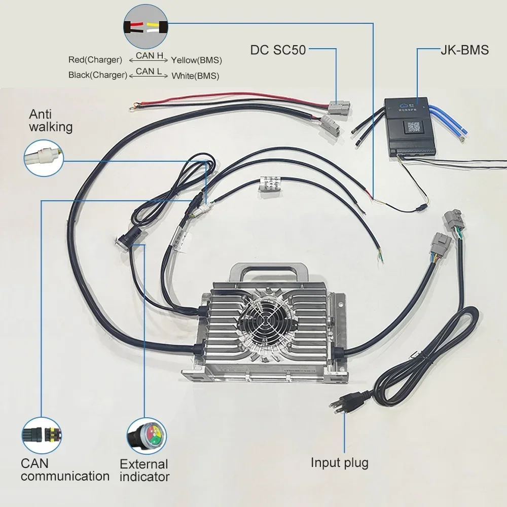 48V35A 72V25A LiFePO4 Fast Charger Waterproof Battery Charger for 16S 23S 24S LiFePO4 Charger
48V35A 72V25A LiFePO4 Fast Charger Waterproof Battery Charger for 16S 23S 24S LiFePO4 Charger