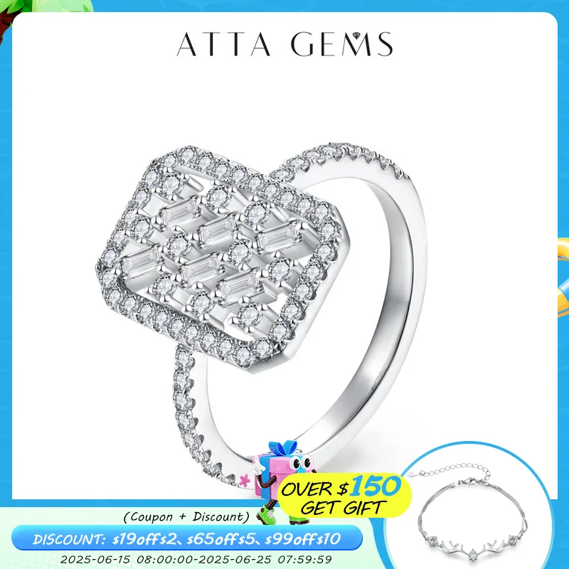 ATTAGEMS D Color Luxurly Moissanite Ring for Women Man Real 925 Sterling Silver White Gold Plated Engagement Anniversary Jewelry
ATTAGEMS D Color Luxurly Moissanite Ring for Women Man Real 925 Sterling Silver White Gold Plated Engagement Anniversary Jewelry
