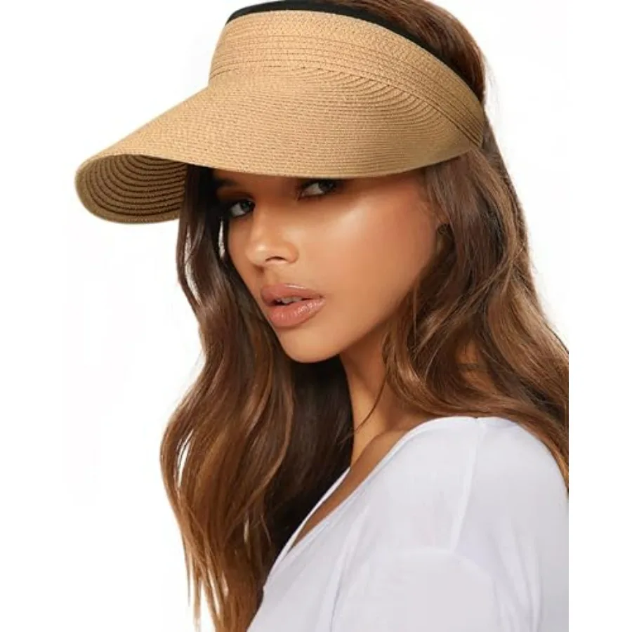 FURTALK Womens Sun Visor Hat Straw Sun Visors for Women Summer Packable Ponytail Beach Hats for Women Travel UPF 80+
FURTALK Womens Sun Visor Hat Straw Sun Visors for Women Summer Packable Ponytail Beach Hats for Women Travel UPF 80+