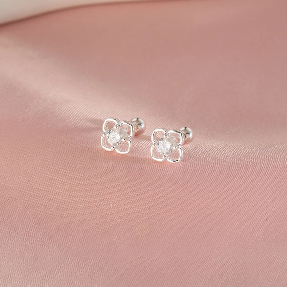Real 925 Sterling Silver Zircon Flower Bead Screw Mini Plant Stud Earrings For Women Classic Fine Jewelry Exquisite Accessories
Real 925 Sterling Silver Zircon Flower Bead Screw Mini Plant Stud Earrings For Women Classic Fine Jewelry Exquisite Accessories
