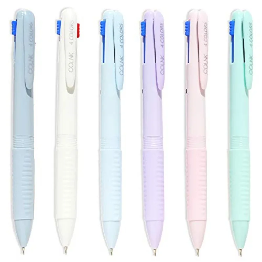 Multicolor Ballpoint Pen 0.5, 4-in-1 Colored Pens Fine Point, Ballpoint Gift Pens for Planner Journaling, Assorted Ink, 6-Count
Multicolor Ballpoint Pen 0.5, 4-in-1 Colored Pens Fine Point, Ballpoint Gift Pens for Planner Journaling, Assorted Ink, 6-Count