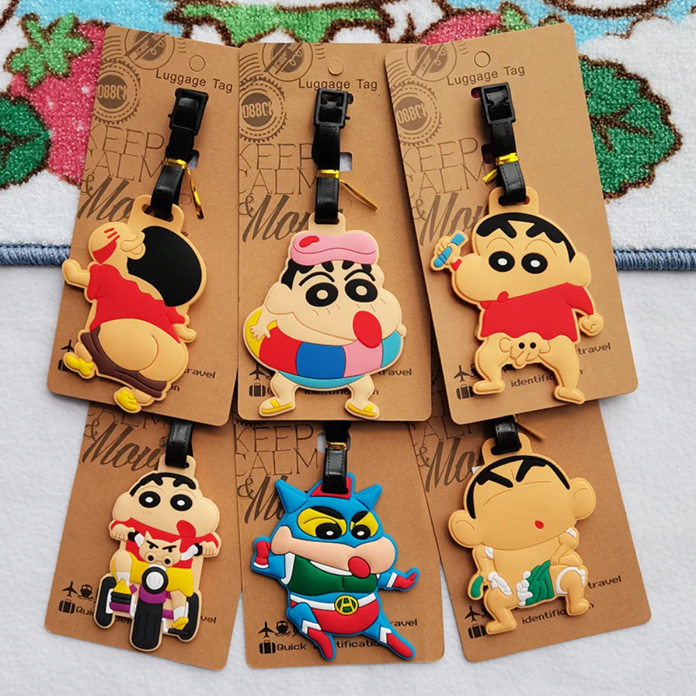 Kawaii Anime Crayon Shin-chan Luggage Tag Cute Cartoon Silica Suitcase ID Address Holder Luggage Boarding Portable Girls Gifts
Kawaii Anime Crayon Shin-chan Luggage Tag Cute Cartoon Silica Suitcase ID Address Holder Luggage Boarding Portable Girls Gifts