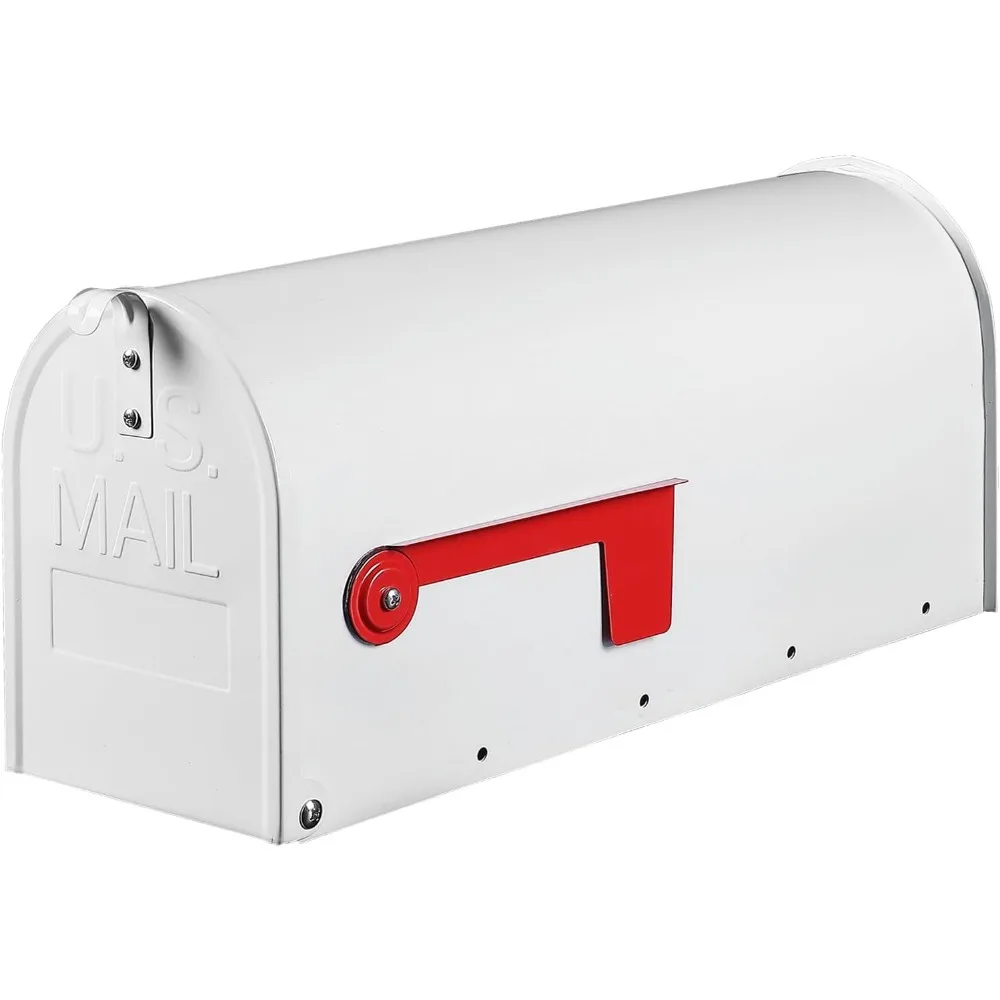 White Galvanized Steel Outdoor Post Mount Mailbox Standard Size
White Galvanized Steel Outdoor Post Mount Mailbox Standard Size