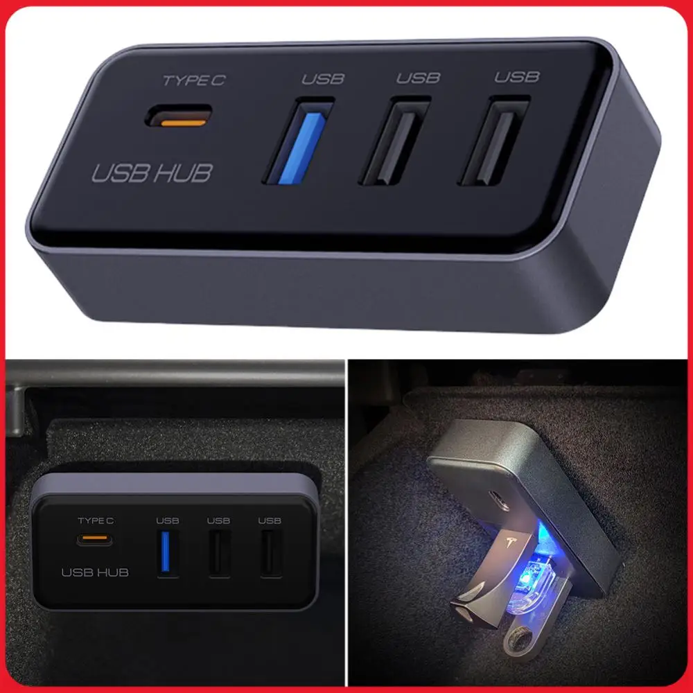 4-in-1 Multi Port Glove Box USB Hub Docking Station USB Adapter for TESLA Model 3 Model Y Car Accessories
4-in-1 Multi Port Glove Box USB Hub Docking Station USB Adapter for TESLA Model 3 Model Y Car Accessories
