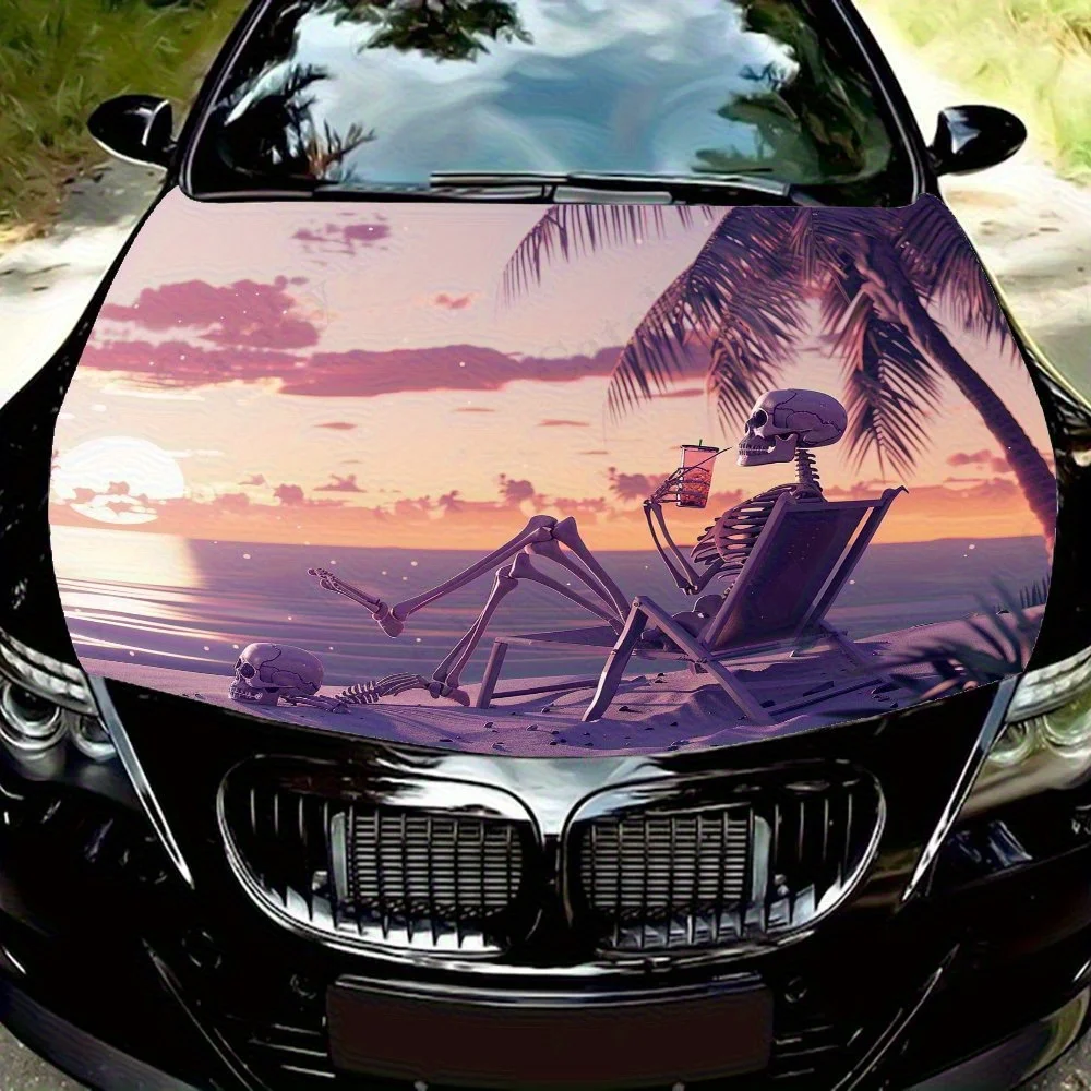 Skeleton On Vacation Car Vinyl Wrap - Durable PVC Material, Perfect For Engine Bonnet & Vehicle Exterior Decoration, Bonnet Stic
Skeleton On Vacation Car Vinyl Wrap - Durable PVC Material, Perfect For Engine Bonnet & Vehicle Exterior Decoration, Bonnet Stic