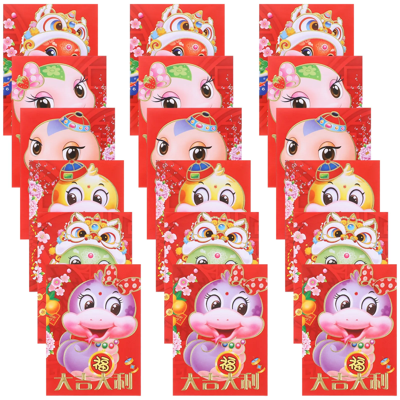60Pcs Lunar New Year Lucky Money Envelopes Cartoon Snake Zodiac Red Envelopes Chinese New Year Decorations Cash Envelope
60Pcs Lunar New Year Lucky Money Envelopes Cartoon Snake Zodiac Red Envelopes Chinese New Year Decorations Cash Envelope
