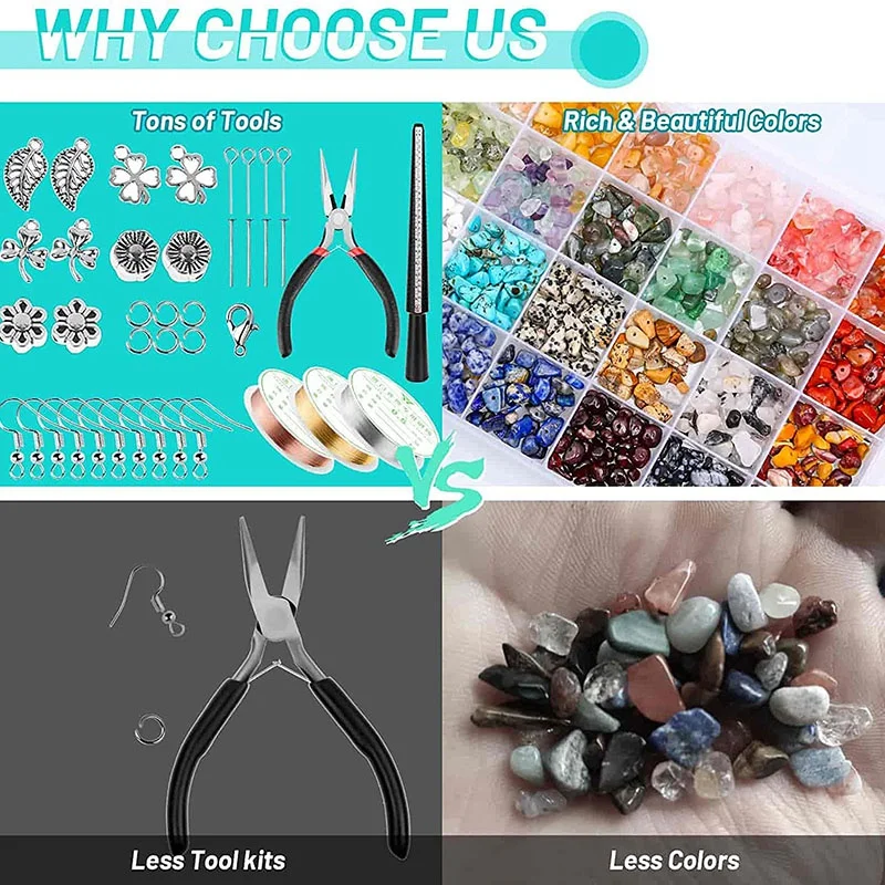 A32P_Ring Making Kit with 28 Colors Crystal Beads,1660 Pcs Crystal Jewelry Making Kit with Gemstone Chip Beads, Jewelry Wire
A32P_Ring Making Kit with 28 Colors Crystal Beads,1660 Pcs Crystal Jewelry Making Kit with Gemstone Chip Beads, Jewelry Wire
