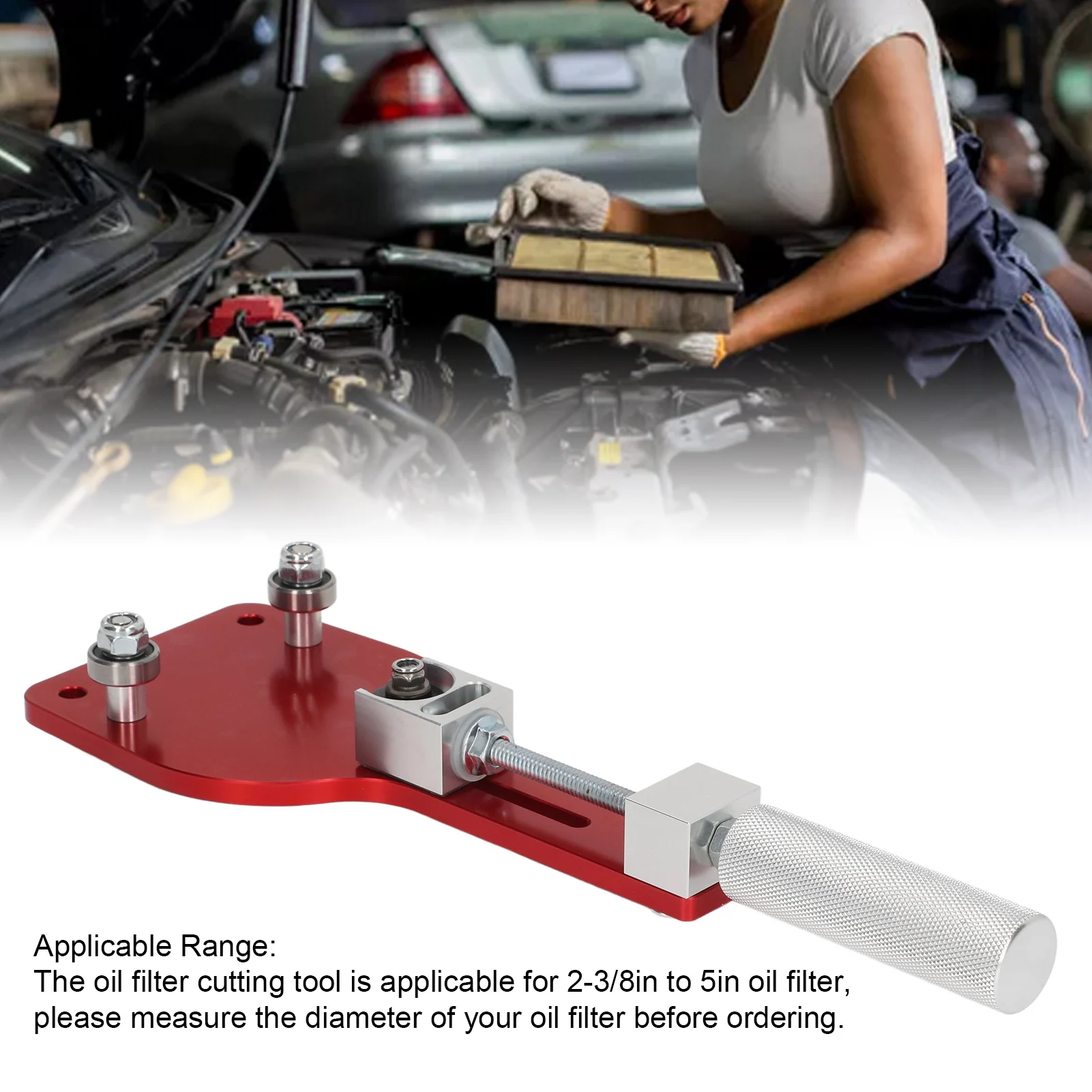 Oil Filter Cutter 77750 Zinc Alloy Oil Filter Cutting Tool Range From 2‑3/8in to 5in
Oil Filter Cutter 77750 Zinc Alloy Oil Filter Cutting Tool Range From 2‑3/8in to 5in