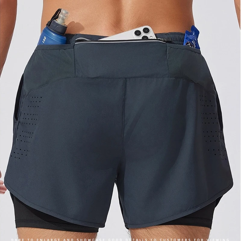 Men's Quick Dry Running Shorts with Waistpack Dual Layer Mesh Pockets for Hiking Training
Men's Quick Dry Running Shorts with Waistpack Dual Layer Mesh Pockets for Hiking Training