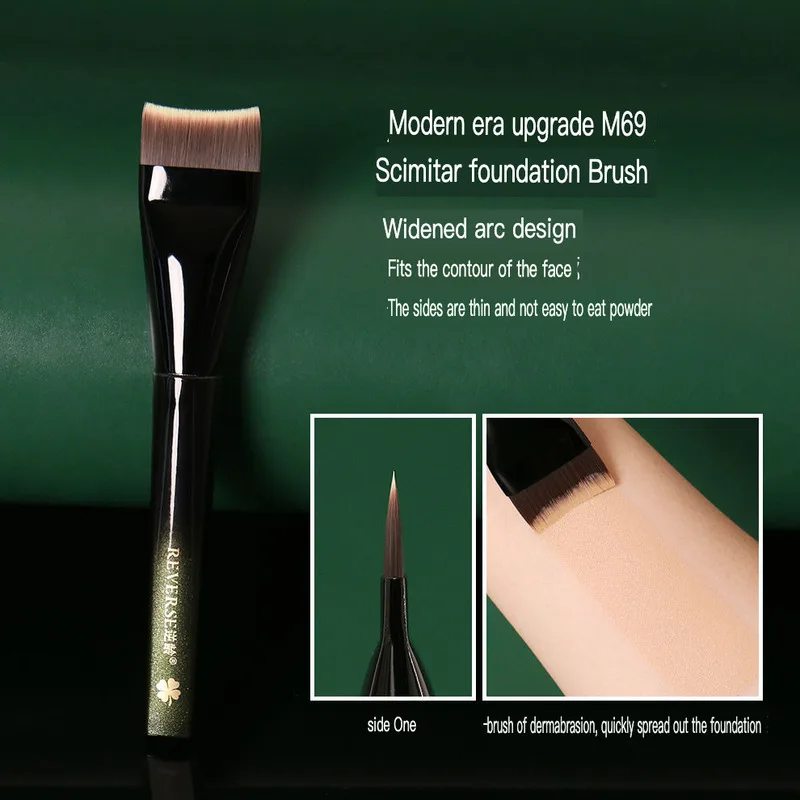 The Anti-aging M69 Curved Knife Foundation Brush With A Curved Flat Tip Is A Perfect Base Makeup Tool For Beginners
The Anti-aging M69 Curved Knife Foundation Brush With A Curved Flat Tip Is A Perfect Base Makeup Tool For Beginners