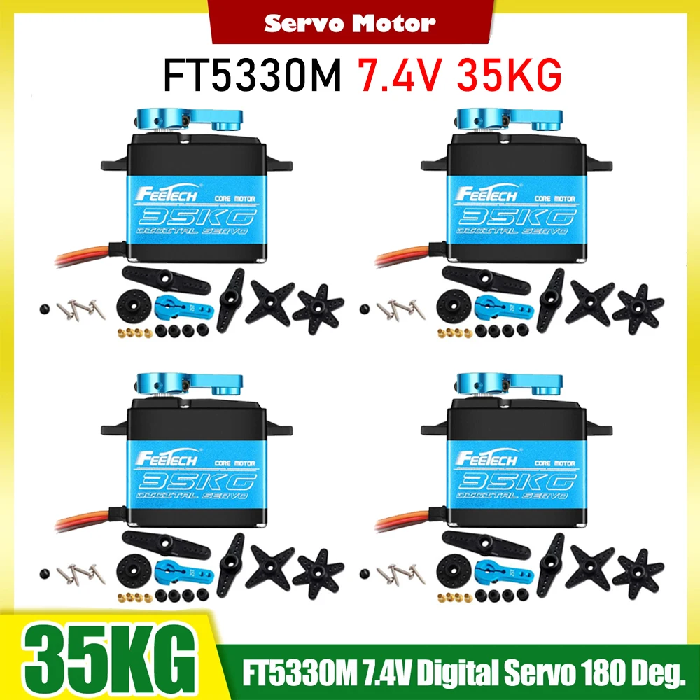 4pcs 35KG FT5330M Digital Servo Motor 7.4V 180 Degree Metal Gear Waterproof for Baja 1/8/10 RC Remote Control Drift Car
4pcs 35KG FT5330M Digital Servo Motor 7.4V 180 Degree Metal Gear Waterproof for Baja 1/8/10 RC Remote Control Drift Car