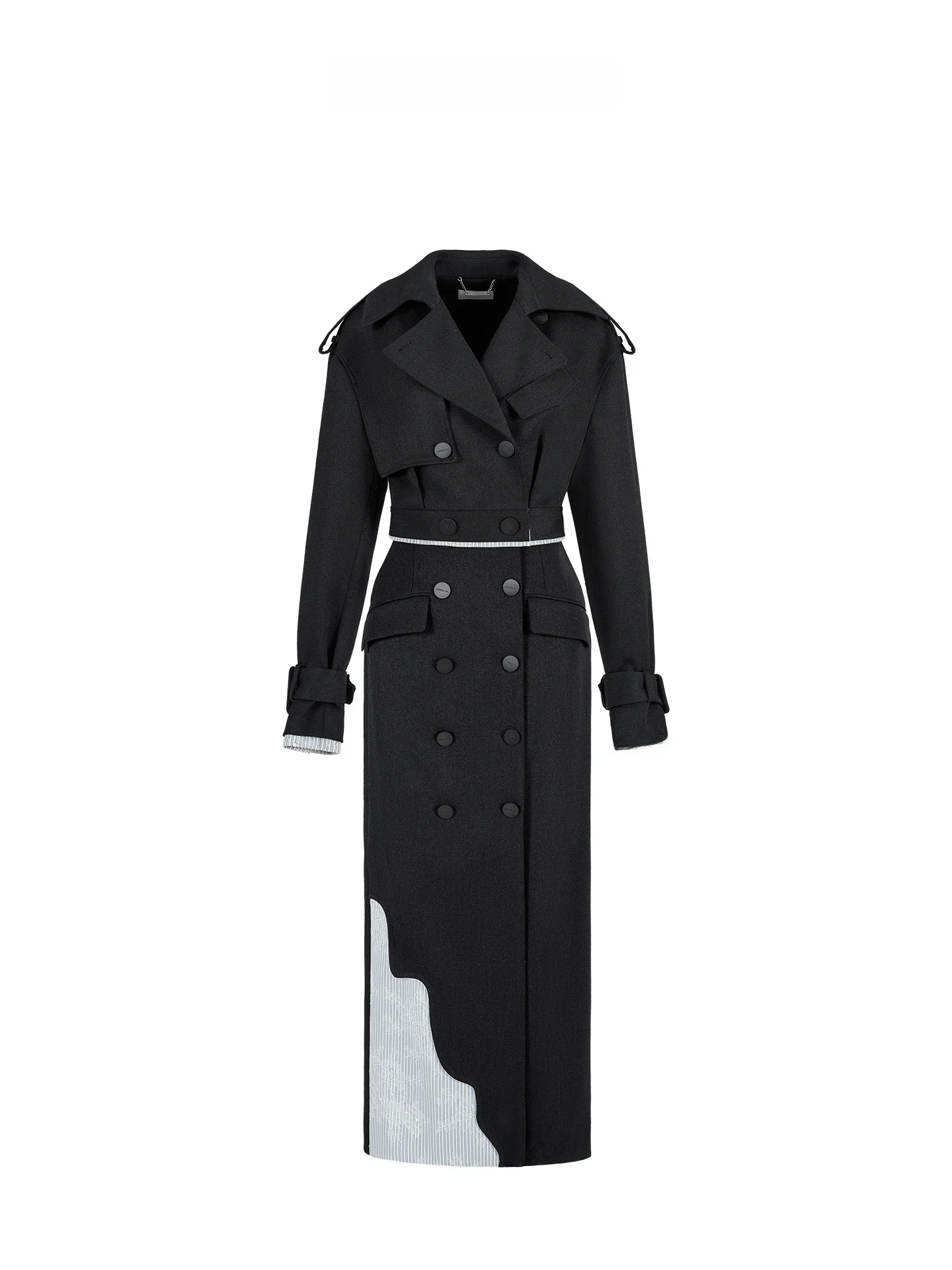 Элегантный черный комплект-двойка с вставками в стиле ретро от Maggie Ma: модный женский костюм для осени и зимы
Элегантный черный комплект-двойка с вставками в стиле ретро от Maggie Ma: модный женский костюм для осени и зимы