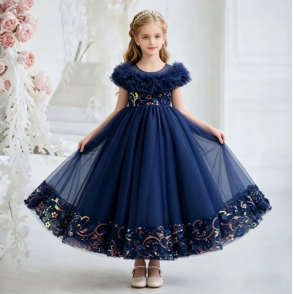 Performance Party Dress For Girls Petal Sequins Children Birthday Princess Gown Fashion Kids Pageant Formal Wear
Performance Party Dress For Girls Petal Sequins Children Birthday Princess Gown Fashion Kids Pageant Formal Wear