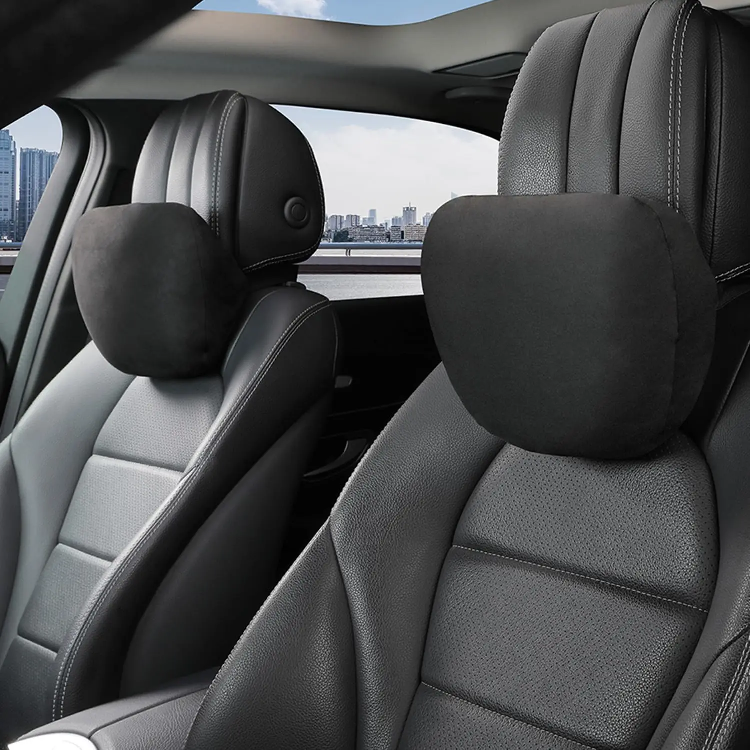 2pcs Adjustable Car Headrest Neck Support Pillows, Superfiber Suede Cover, Plant-Based Polyester Fill, 11.8x7.5 Inch
2pcs Adjustable Car Headrest Neck Support Pillows, Superfiber Suede Cover, Plant-Based Polyester Fill, 11.8x7.5 Inch