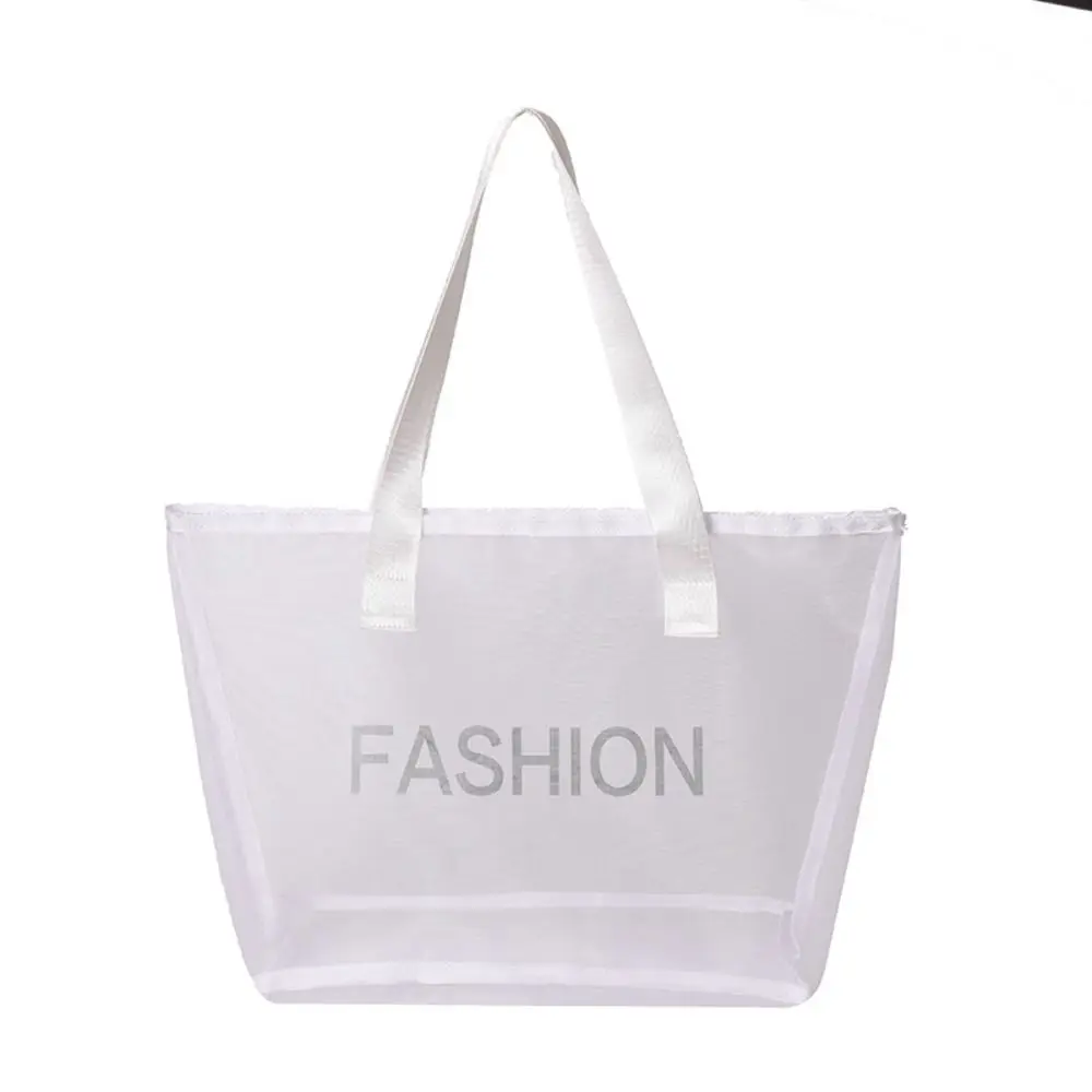 Transparent Mesh Tote Bag Zipper with Handle Swimming Handbag Storage Pouch Travel Toiletries Organizer Shopping Shoulder Bag
Transparent Mesh Tote Bag Zipper with Handle Swimming Handbag Storage Pouch Travel Toiletries Organizer Shopping Shoulder Bag