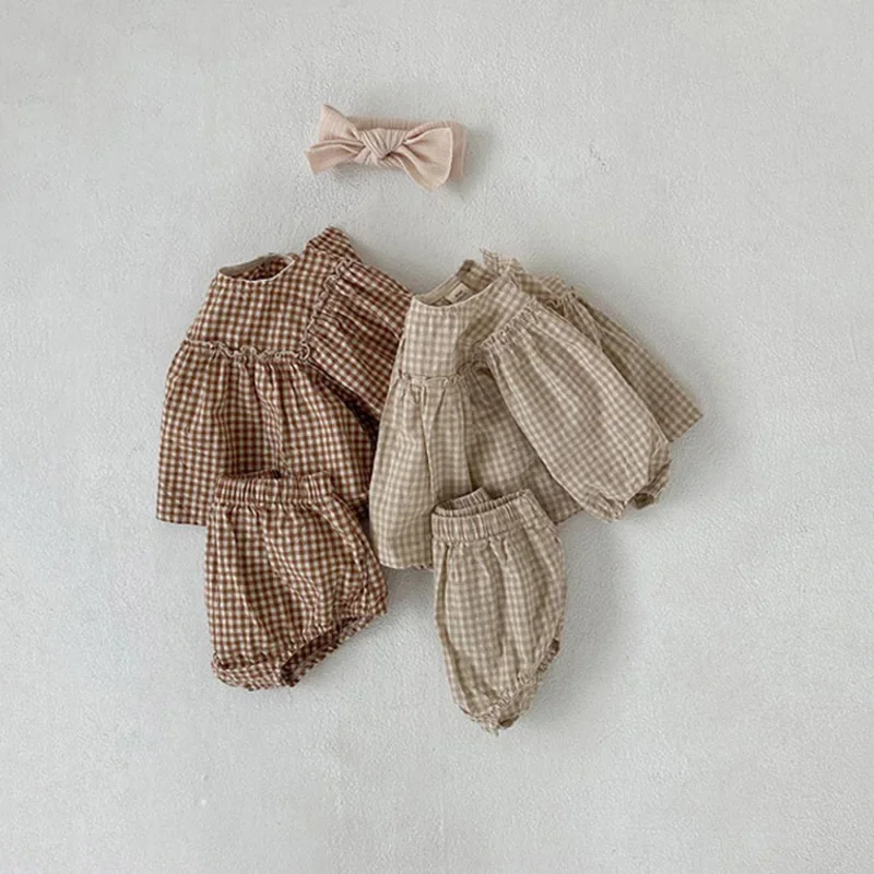 Baby Girls Clothes Set Plaid Puff Sleeve Blouse Bloomer 2pcs Nursery Toddler Suit
Baby Girls Clothes Set Plaid Puff Sleeve Blouse Bloomer 2pcs Nursery Toddler Suit