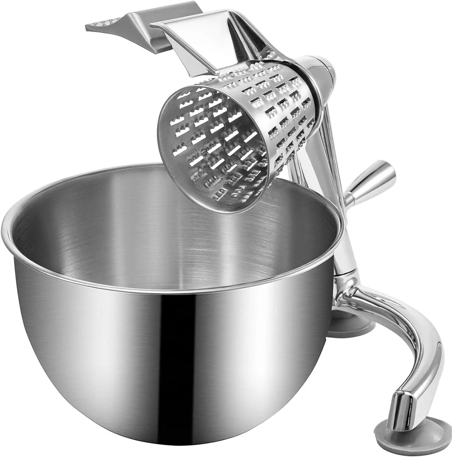 Rotary Cheese Grater, Zinc Alloy Rotary Vegetable Mandoline, Manual Cheese Mandoline w/ 5 Stainless Steel Cutting Cones
Rotary Cheese Grater, Zinc Alloy Rotary Vegetable Mandoline, Manual Cheese Mandoline w/ 5 Stainless Steel Cutting Cones