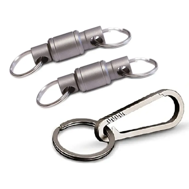 3Pcs Quick Release Keychain 360-Degree Rotation Keychain With Titanium Carabiner And Keyrings-AT30
3Pcs Quick Release Keychain 360-Degree Rotation Keychain With Titanium Carabiner And Keyrings-AT30