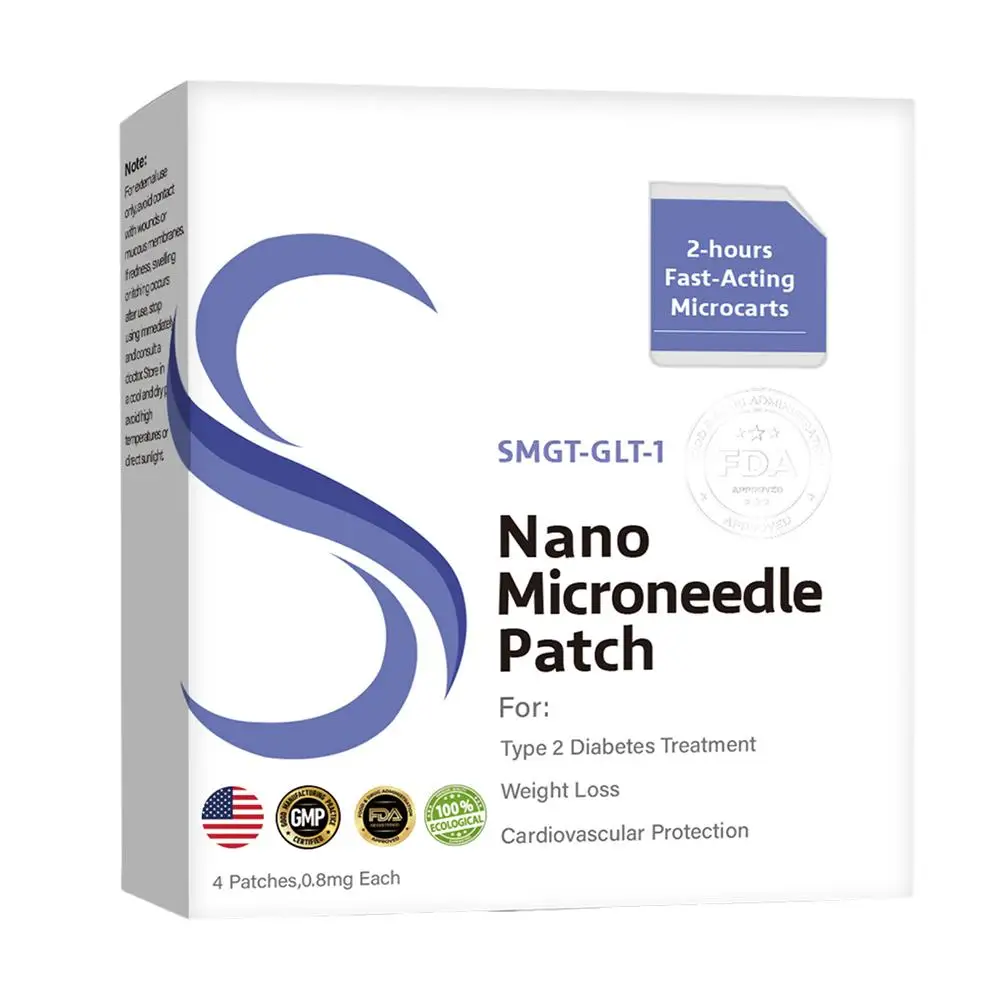 4 шт. SMGT-GLP-1 нано-микроигольные пластыри, пластыри с микроиглами, 4 шт. для 1 коробки, укрепляющая линия, улучшение личного ухода за кожей, пластырь
4 шт. SMGT-GLP-1 нано-микроигольные пластыри, пластыри с микроиглами, 4 шт. для 1 коробки, укрепляющая линия, улучшение личного ухода за кожей, пластырь