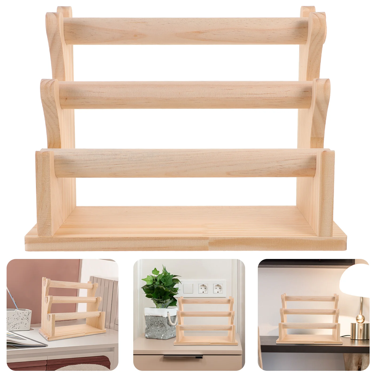 Bracelet Hair Tie Display Stand Wood Jewelry Holder Multi-layer Hanging Pendant Rack Wooden Earring
Bracelet Hair Tie Display Stand Wood Jewelry Holder Multi-layer Hanging Pendant Rack Wooden Earring