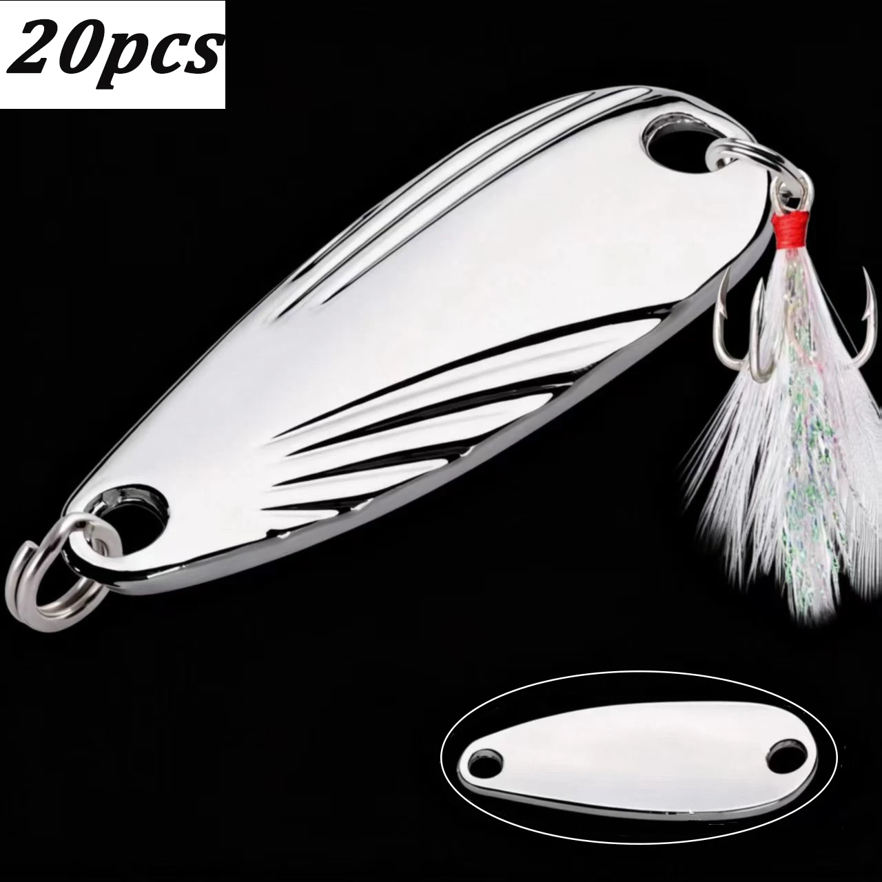 20pcs 5g-40g Metal Fishing Lures Gold Sliver Spoon Sequined Hard Baits Noise Paillette With Feather For Sea Lure Wobbler Spinner
20pcs 5g-40g Metal Fishing Lures Gold Sliver Spoon Sequined Hard Baits Noise Paillette With Feather For Sea Lure Wobbler Spinner