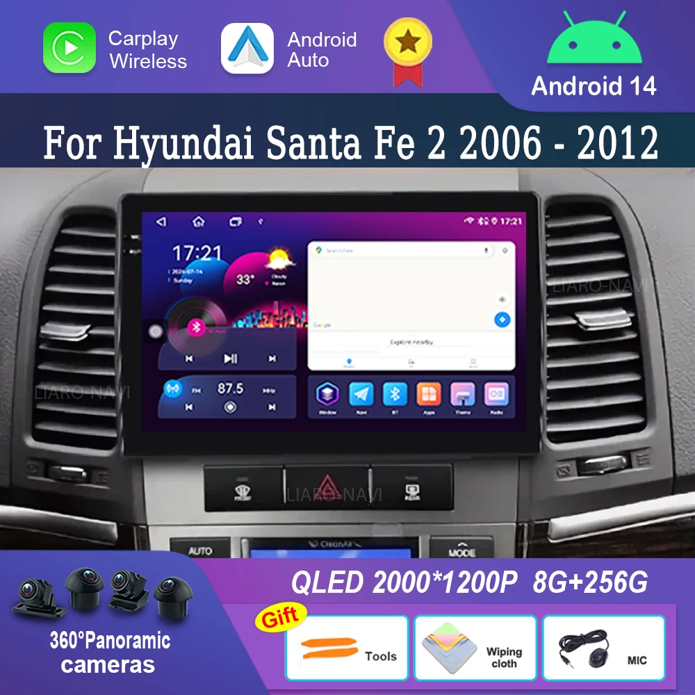 Android 14 Split Screen 4G Car Video Multimedia Player GPS Navigation WiFi for Hyundai Santa Fe 2 2006 - 2012 DSP Stereo BT
Android 14 Split Screen 4G Car Video Multimedia Player GPS Navigation WiFi for Hyundai Santa Fe 2 2006 - 2012 DSP Stereo BT