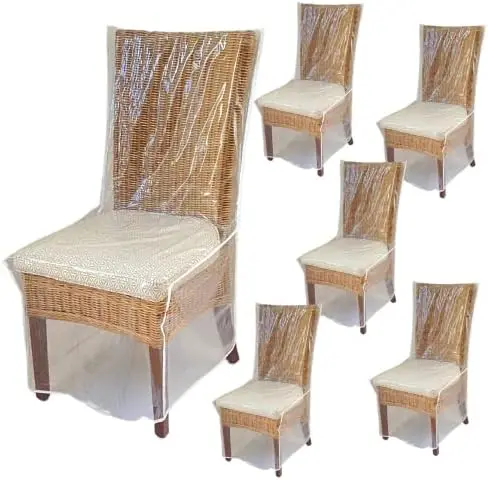 Evelots Chair Covers 6-Pack - Heavy Duty PVC, Spill & Dust Proof, Easy Clean
Evelots Chair Covers 6-Pack - Heavy Duty PVC, Spill & Dust Proof, Easy Clean