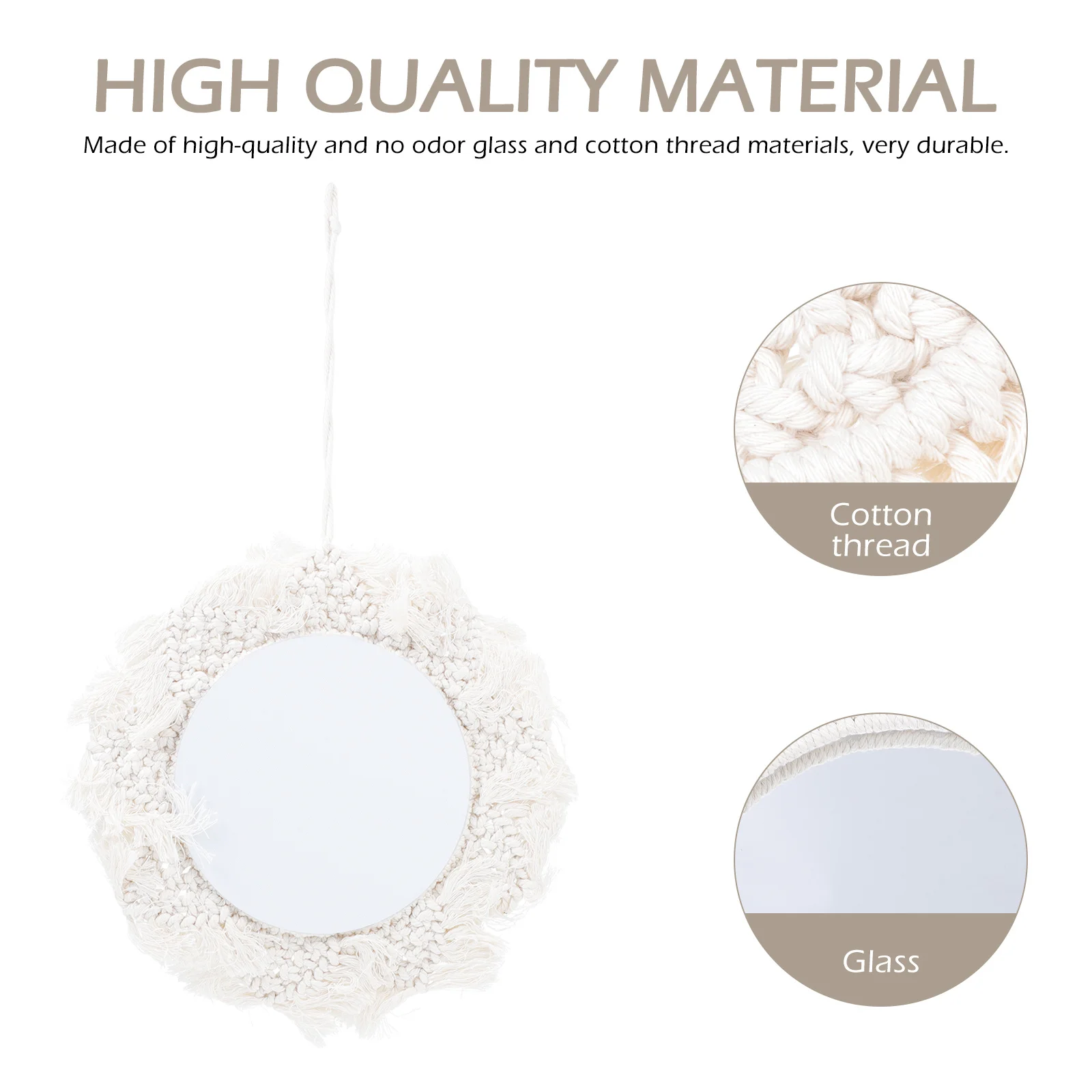Handmade Woven Tapestry Mirror Decorative Wall Art for Bedroom Living Room Cotton Thread Mirror Unique Ornament
Handmade Woven Tapestry Mirror Decorative Wall Art for Bedroom Living Room Cotton Thread Mirror Unique Ornament