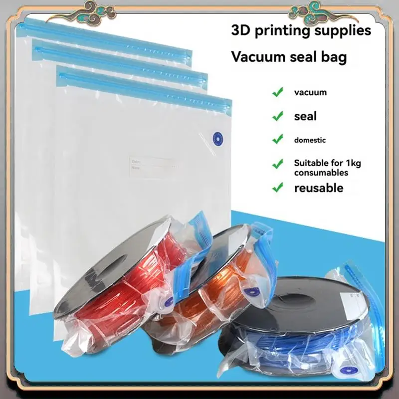 Durable Dustproof And Moisture-Resistant Vacuum Storage Bags For 3D Printer Filaments Of PLA And ABS
Durable Dustproof And Moisture-Resistant Vacuum Storage Bags For 3D Printer Filaments Of PLA And ABS