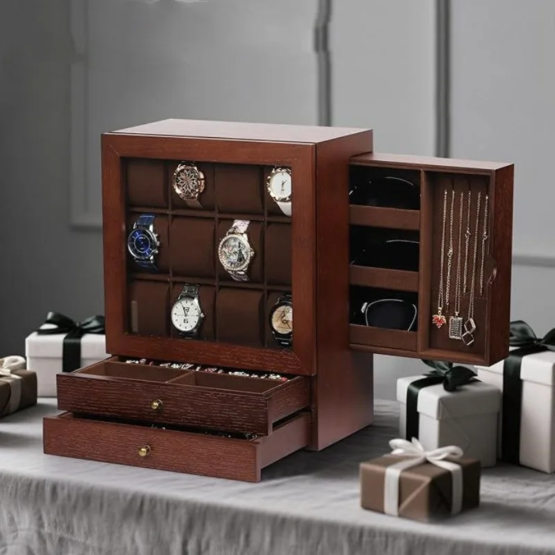 Solid Wood Watch Storage Box Exquisite Necklace Jewelry Boxes Large Capacity Retro Watches Case Jewellery Bracelet Trinket Cases
Solid Wood Watch Storage Box Exquisite Necklace Jewelry Boxes Large Capacity Retro Watches Case Jewellery Bracelet Trinket Cases