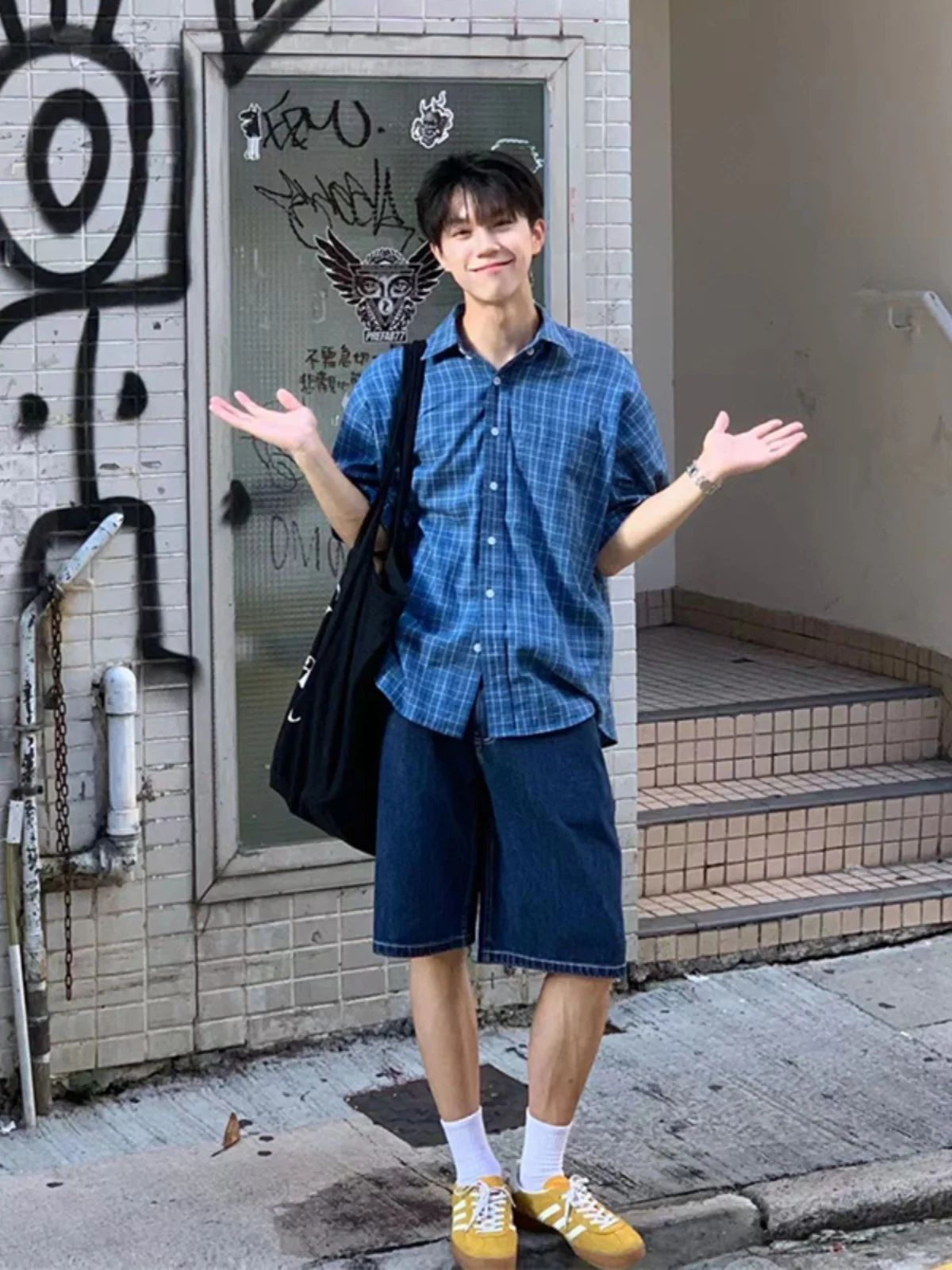 Blue Denim ort Pants Men's Summer American Sle High Street Five-Point Loose Straight-Cut Mid-Length Jeans for Teens
Blue Denim ort Pants Men's Summer American Sle High Street Five-Point Loose Straight-Cut Mid-Length Jeans for Teens