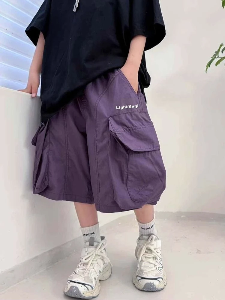 Boys' Cargo Shorts 2026 Summer New Lightweight 100% Cotton Knee-Length Casual Versatile for Kids
Boys' Cargo Shorts 2026 Summer New Lightweight 100% Cotton Knee-Length Casual Versatile for Kids