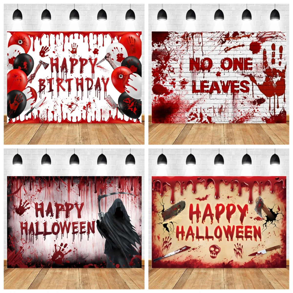 Blood Halloween Party Backdrop Scary Bloody Handprint Footprints Zombie Vampire Children Portrait Horror Photography Background
Blood Halloween Party Backdrop Scary Bloody Handprint Footprints Zombie Vampire Children Portrait Horror Photography Background