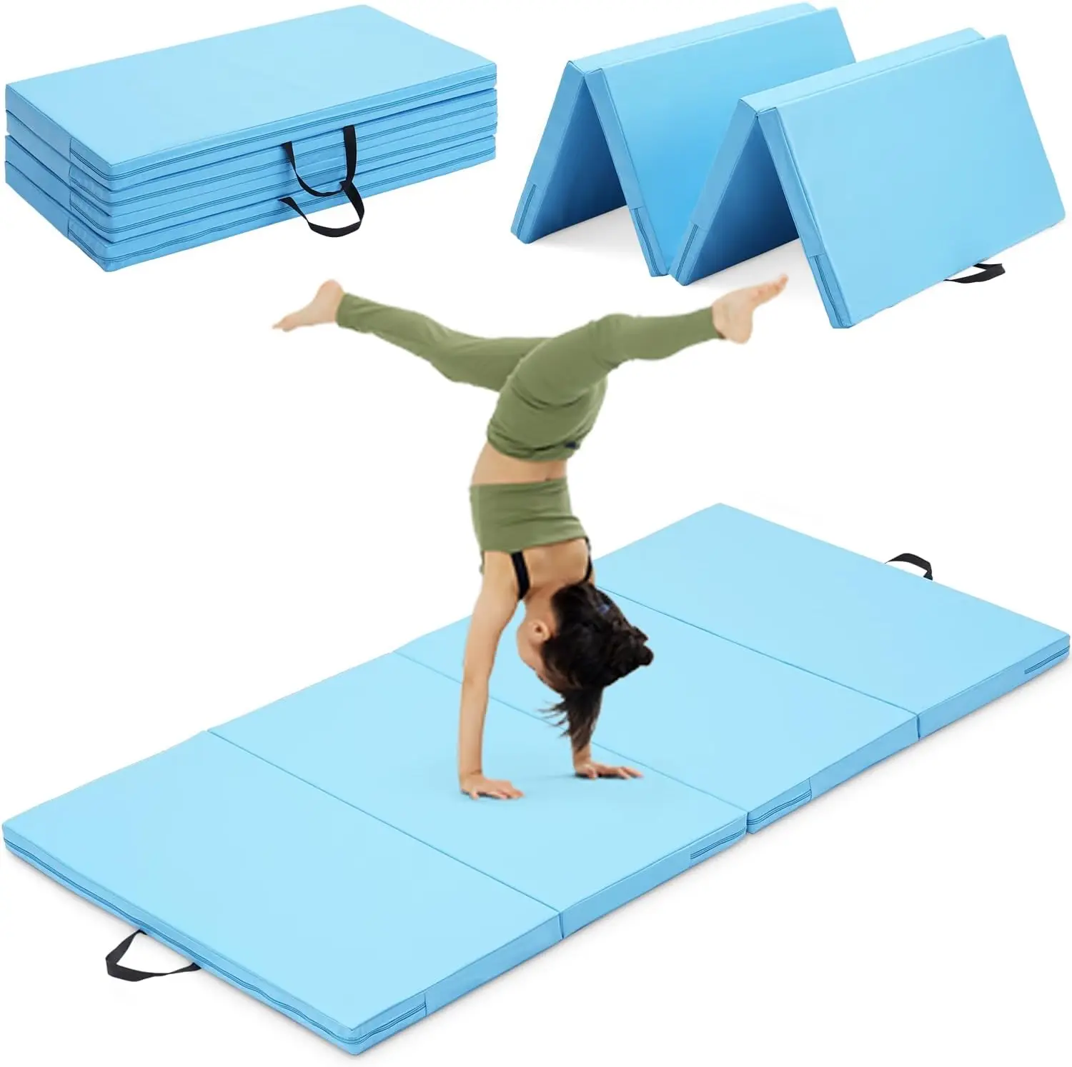 2" Thick Folding Gymnastics Mat, 3x6/4x8ft for Kids Tumbling, Home Gym
2" Thick Folding Gymnastics Mat, 3x6/4x8ft for Kids Tumbling, Home Gym