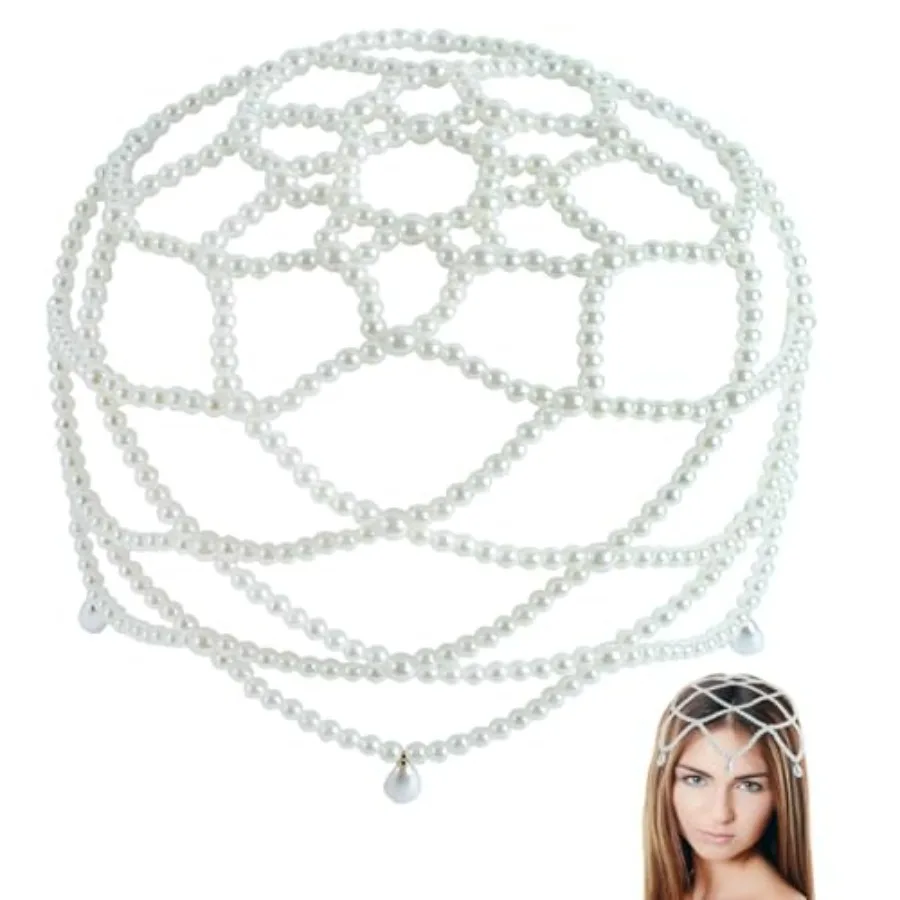 1920s White Pearl Cap Headpiece, Roaring 20s Headbands for women, Head Chain Hair Accessories, for Wedding Bridal Cosplay Hallo
1920s White Pearl Cap Headpiece, Roaring 20s Headbands for women, Head Chain Hair Accessories, for Wedding Bridal Cosplay Hallo